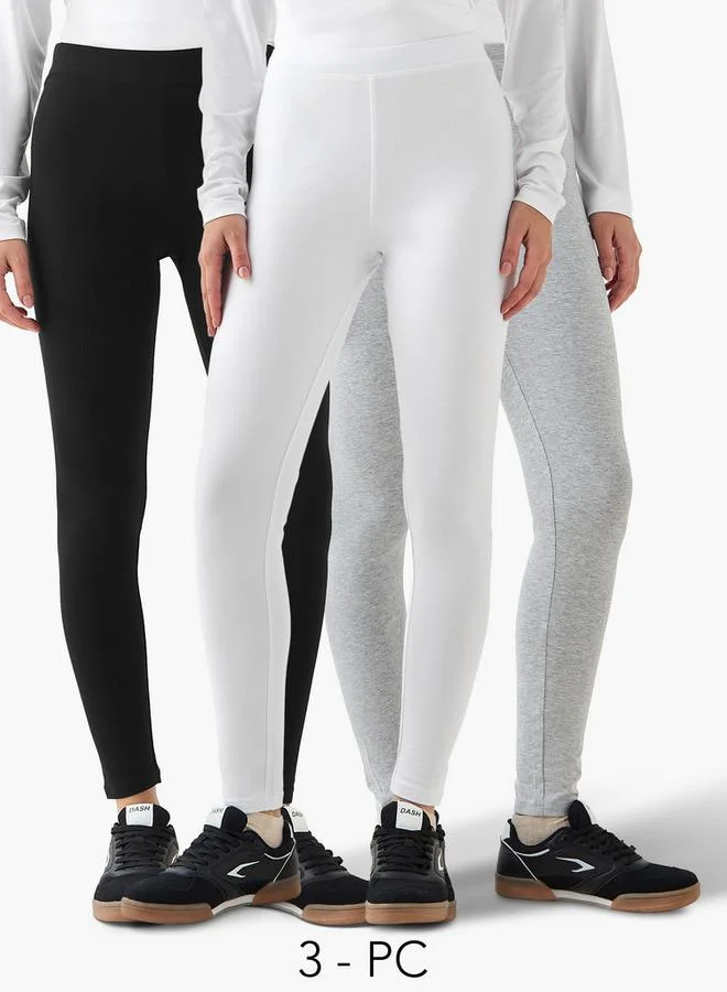 Splash FAV Pack of 3 Elasticated Full Length Leggings